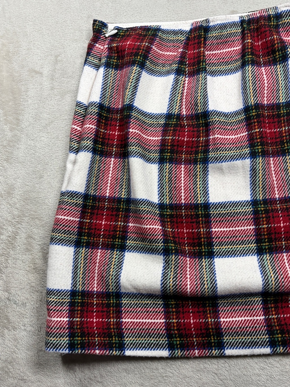 NWT Abercrombie & Fitch Wool Blend Plaid A line Academia Holiday Mini Skirt S - Picture 12 of 16